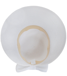 Elegant straw hat with a stylish bow