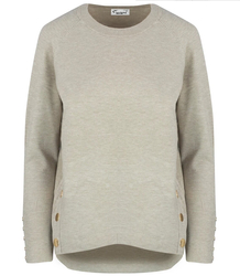 Classic smooth women's sweater with buttons MARIA