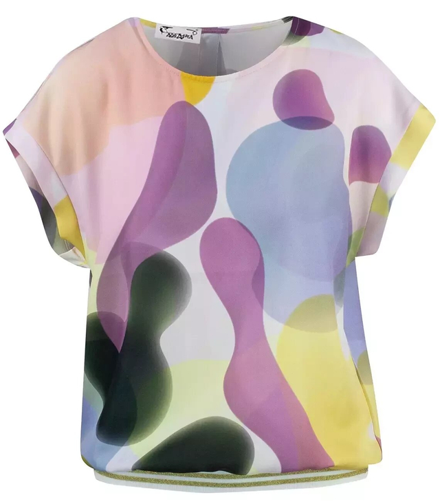 Loose blouse stylish colorful short sleeve