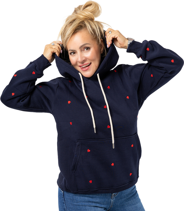 Urocza bluza hoodie kangurka z kapturem VALENTINE