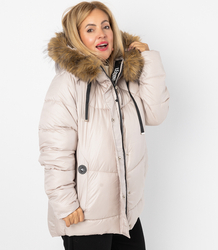 Warm winter jacket with fur hood URBAN EXPLORER
