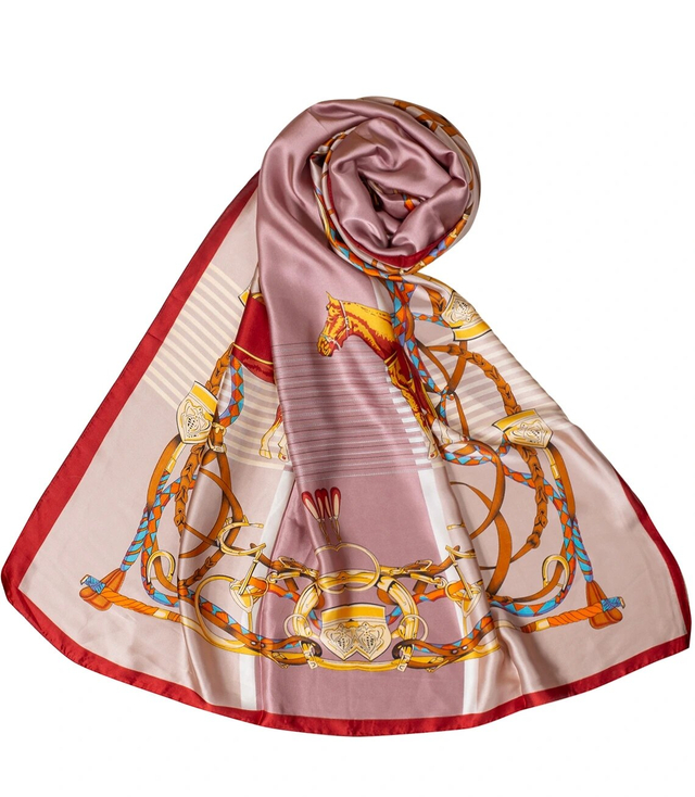 Elegant scarf shawl with colorful patterns