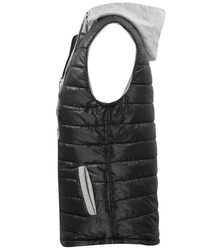 Krótki bezrękawnik damski kamizelka z kapturem