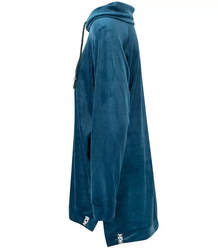Welurowa luźna bluza plus size komin MARIOLA