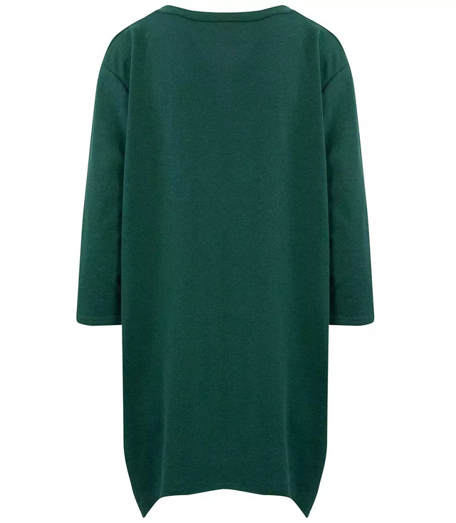 Oversize sweatshirt blouse with asymmetric bottom