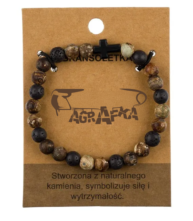 Men's bracelet with natural stones
