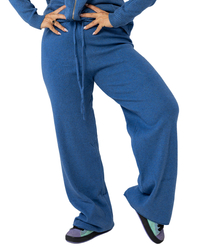 Loose melange knit pants AMELIA