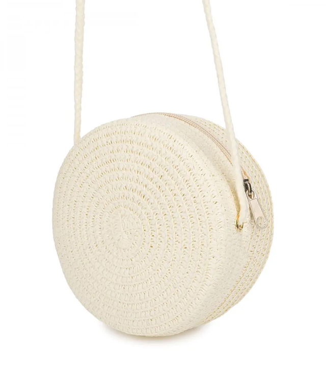 Children's Straw Bag with Plush Octopus 