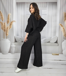 Wide leg linen culotte pants LAILA