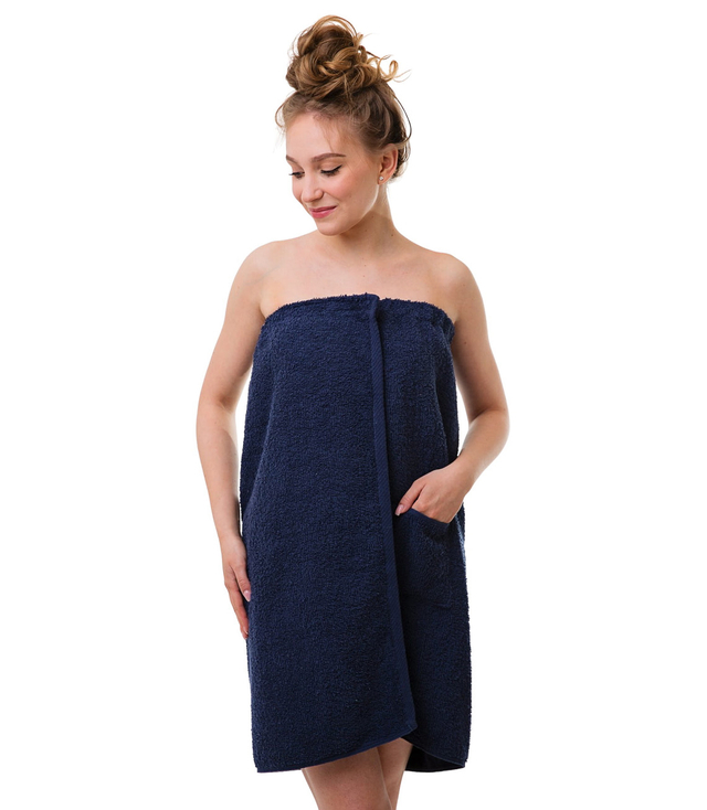Sauna pareo z bawełny frotte z kieszonką