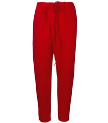 Women&#39;s fabric trousers with a BAGGY tab