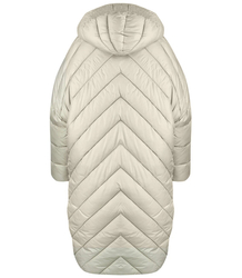 Long jacket women's coat with diagonal quilting Warm LUCY