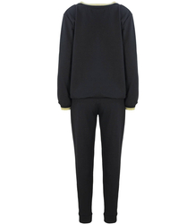 CZARNY dres spodnie BLUZA Złoty nadruk LAZY DAY
