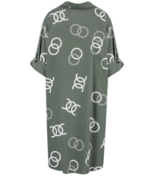 Long shirt, elegant shirt dress, fashionable print, tunic