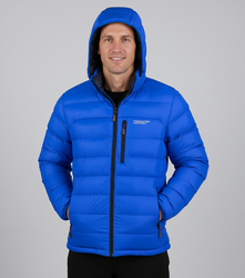 Men's winter quilted jacket with hood 