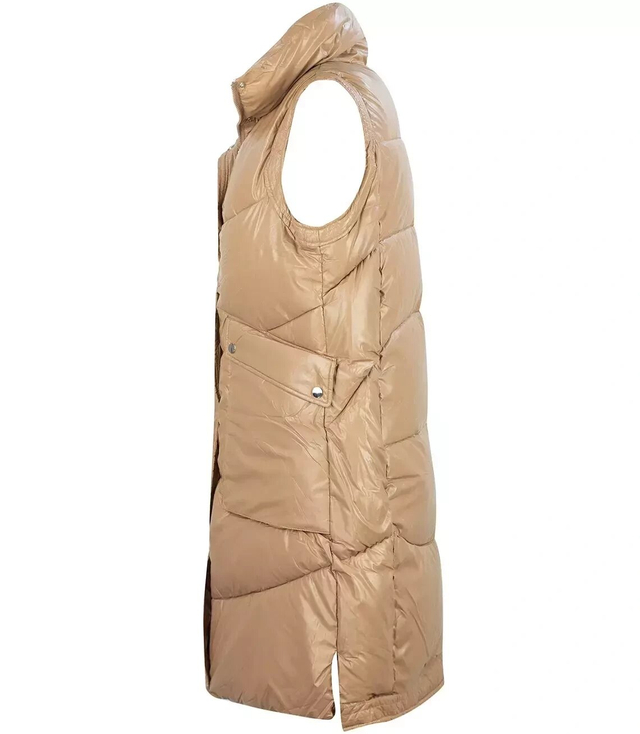 Women's Long Sleeveless Vest Pockets