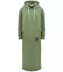 Ciepła bluza damska dresowa Oversize Sukienka Bawełniana Kaptur