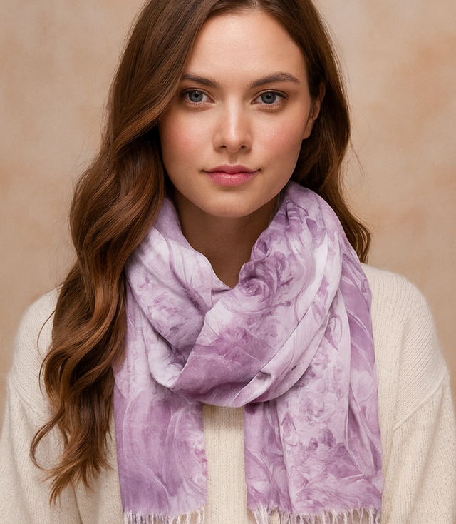 Women's floral pattern scarf 180x70