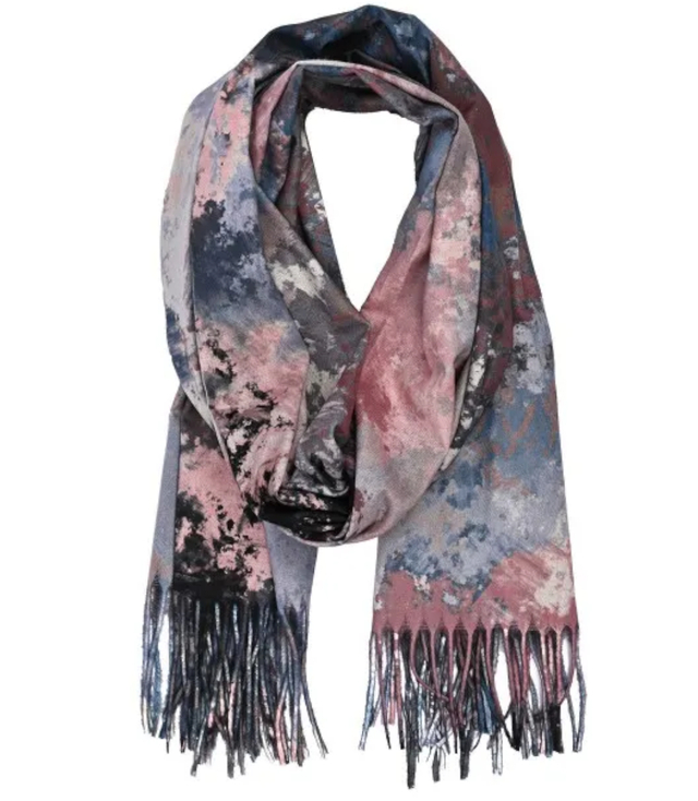 Shawl Scarf tassel warm abstract soft smooth 180x70 cm