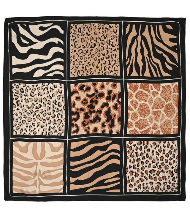 Stylish Elegant Scarf Mix of beautiful patterns 70x70 cm