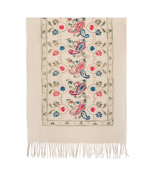 Women's scarf with floral ornament stylish