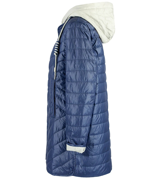 Warm women's transitional jacket, detachable hood, Quilted LAURA