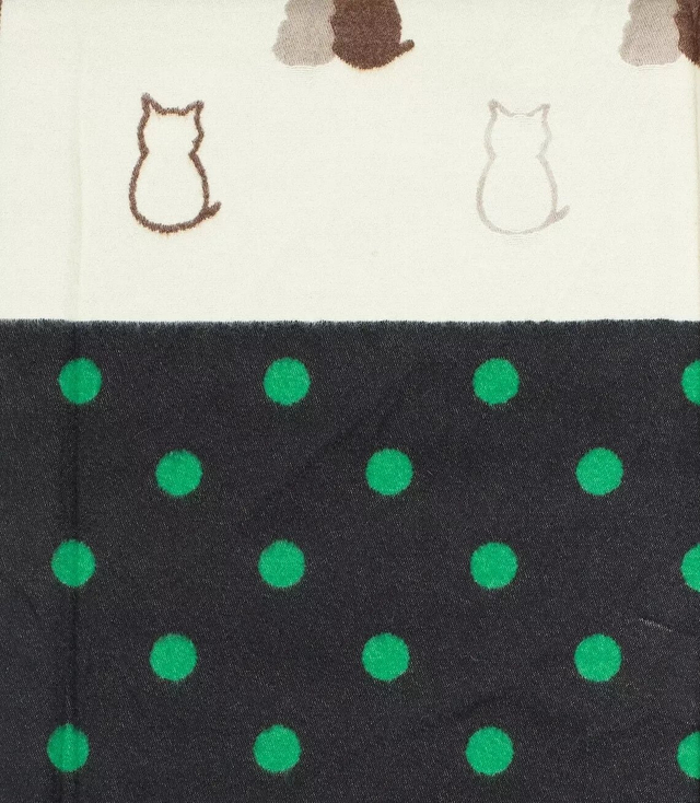 Warm scarf scarf peas cats patchwork knitted fabric