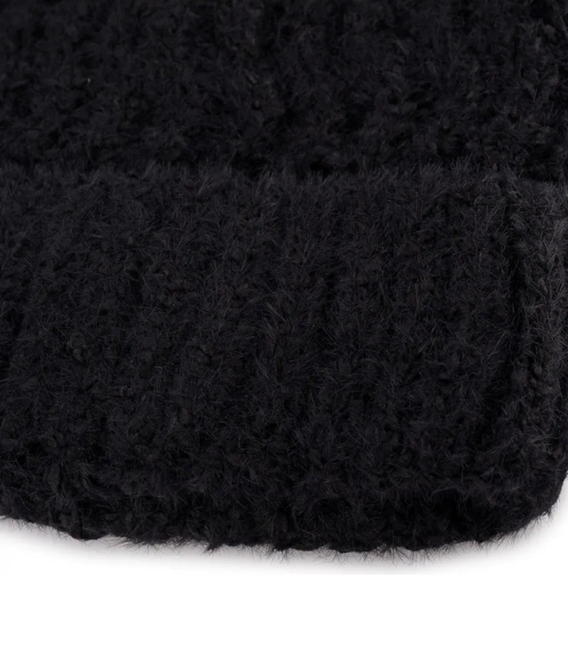 Warm women's beanie with pompom wave weave autumn winter hat 