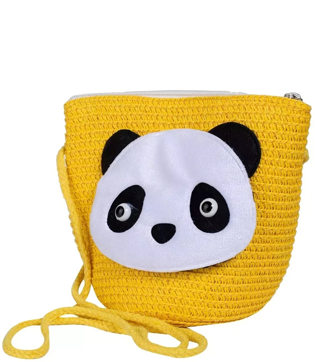 Set of braided panda ears hat + handbag