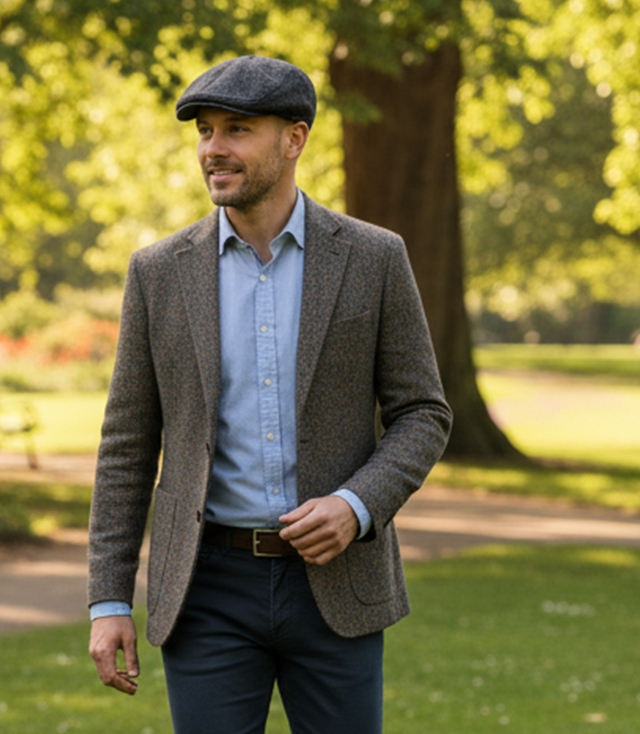 Stylowy elegancki kaszkiet męski uniwersalny