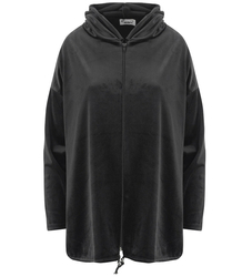 Welurowa bluzka BLUZA Rozpinana PLUS SIZE