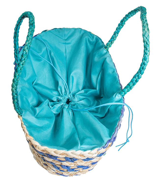 Mega large summer bag braided basket with lining