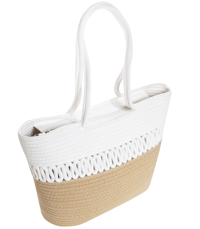 Mega large summer beach bag braided cotton