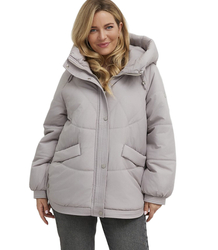 Women's quilted winter jacket with hood KORNELIA