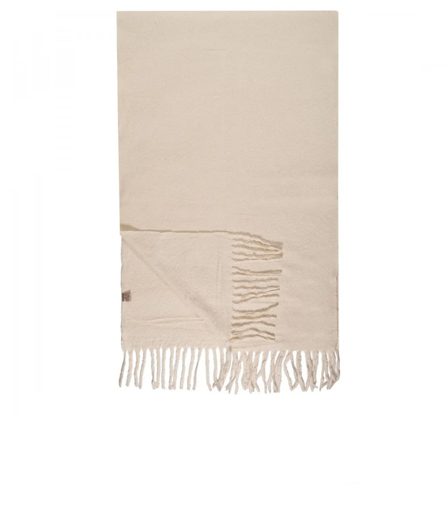 Elegant scarf with tassels in one color