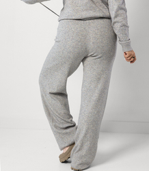 Loose melange knit pants AMELIA