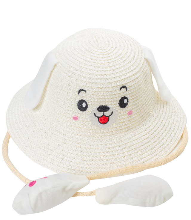 Children's hat with a dog's face and lifting ears