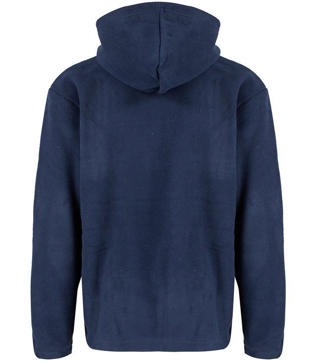 Men's warm fleece with hood and three pockets single color