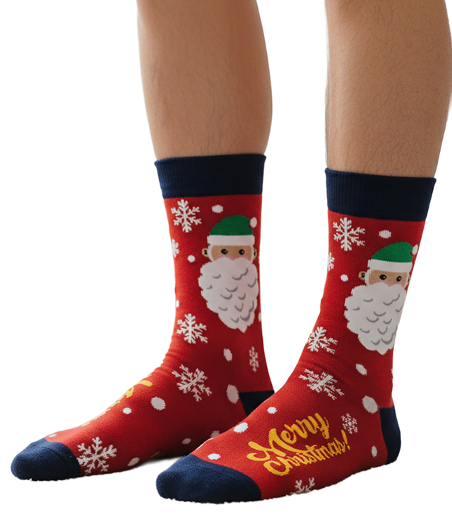 Men's Christmas socks - winter, warm, Christmas patterns