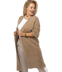 Soft knit cardigan with puffy hair ALBA
