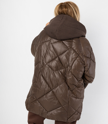 Winter jacket with decorative welts oversize DIAMOND