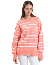 Warm women's fashionable striped sweater ANNA