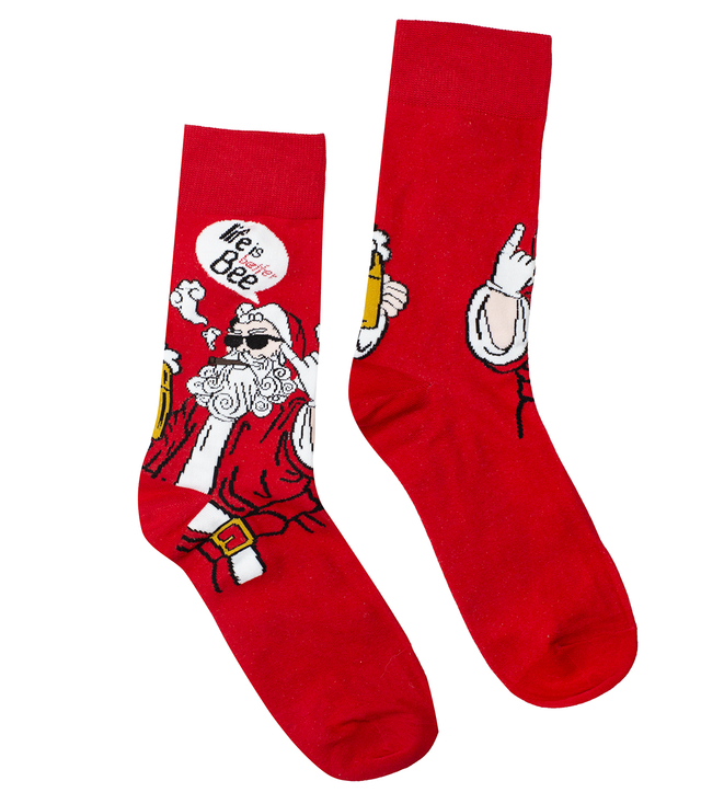 Men's Christmas socks - winter, warm, Christmas patterns