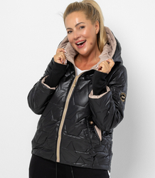 Quilted autumn winter jacket with hood MILANO