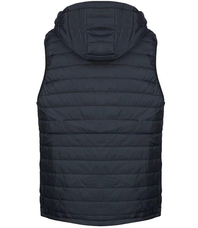 Short sleeveless smooth men's quilted vest