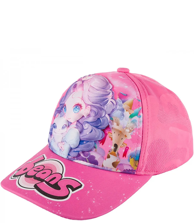 Children's baseball cap decorated with anime style print