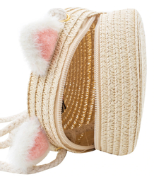 Cute set of hat with cat's face + handbag