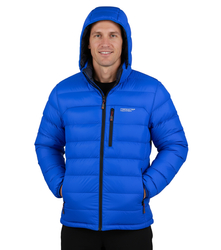 Men's winter quilted jacket with hood 