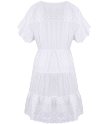 BIAŁA sukienka z Ażurowym HAFTEM MINI lato