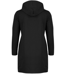 Thin long sweatshirt with diagonal zipper and hood LILIANA